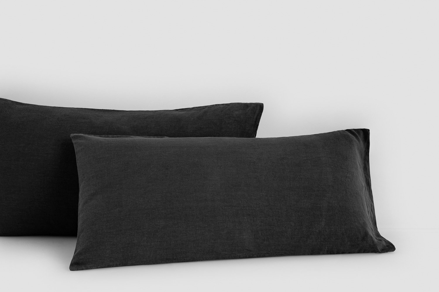 linen king pillow cases in charcoal colour