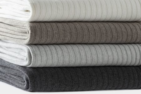 italian cashmere blankets in wide rib