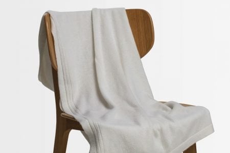 italian cashmere jersey throw in natural
