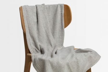 italian cashmere jersey throw in oyster