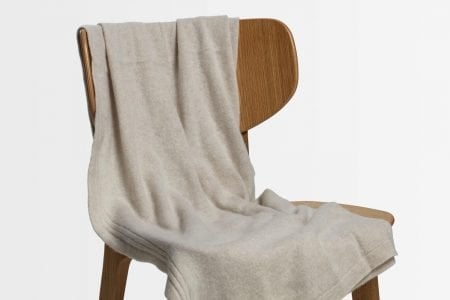 italian cashmere jersey throw in sand