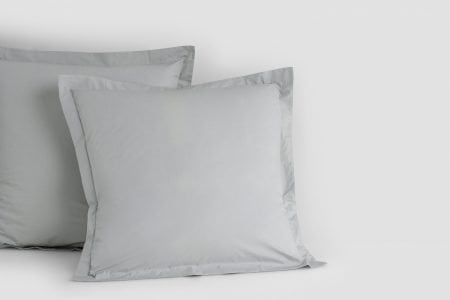 cotton percale euro pillow cases in dove