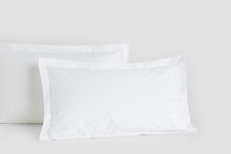 cotton percale tailored pillow cases in white