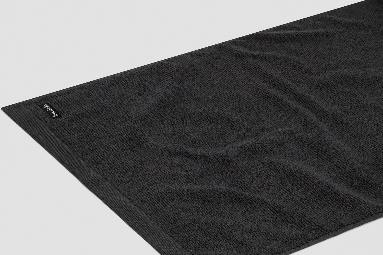 rib hand towels in charcoal colour