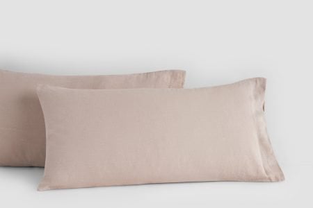 linen king pillow cases in blush colour