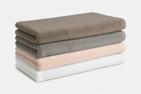 micro cotton bath mat stack