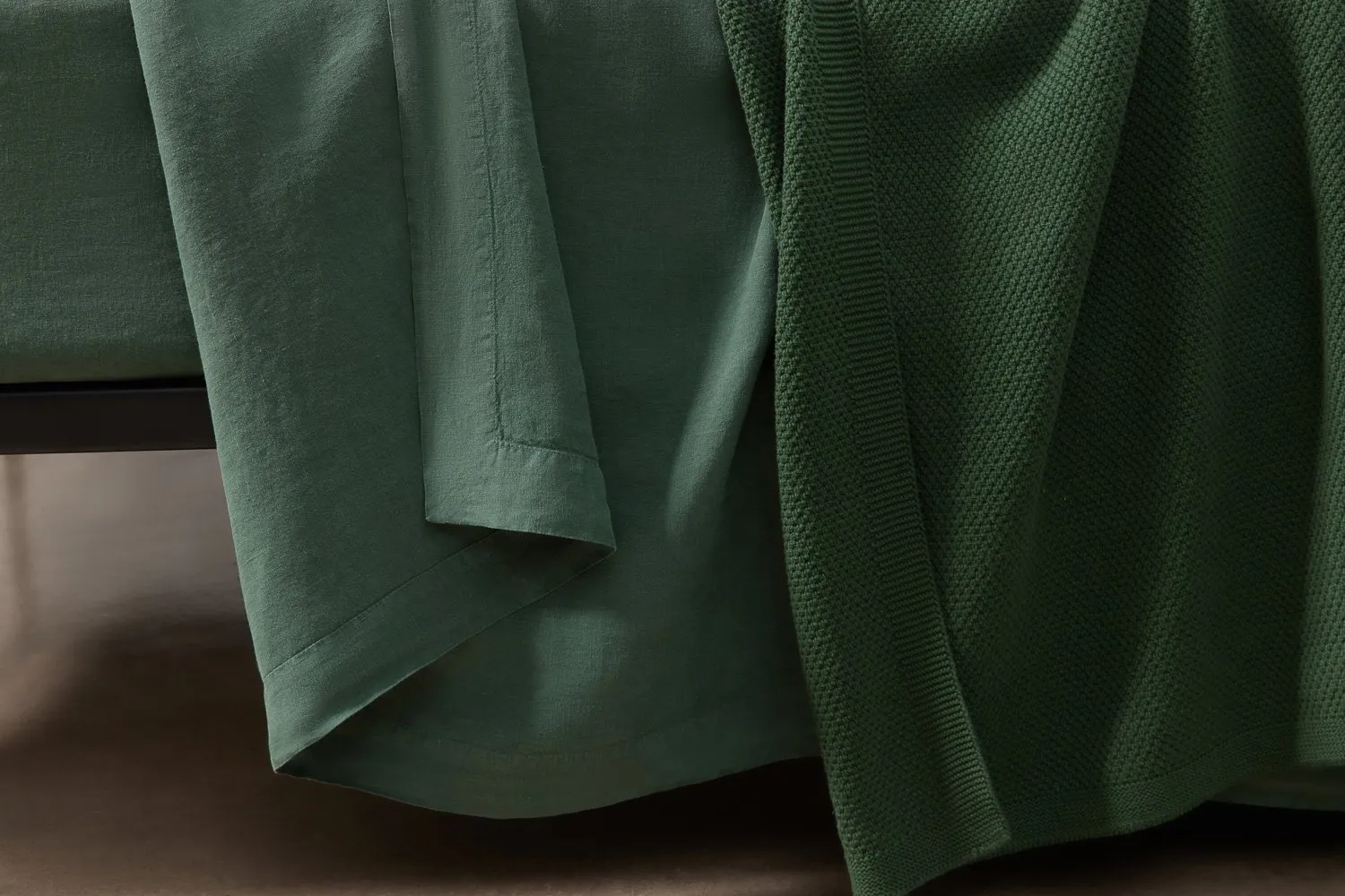 moss stitch in forest colour