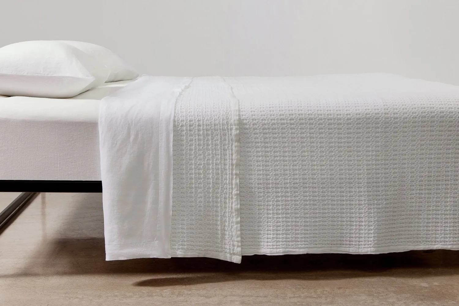 waffle blanket in white colour