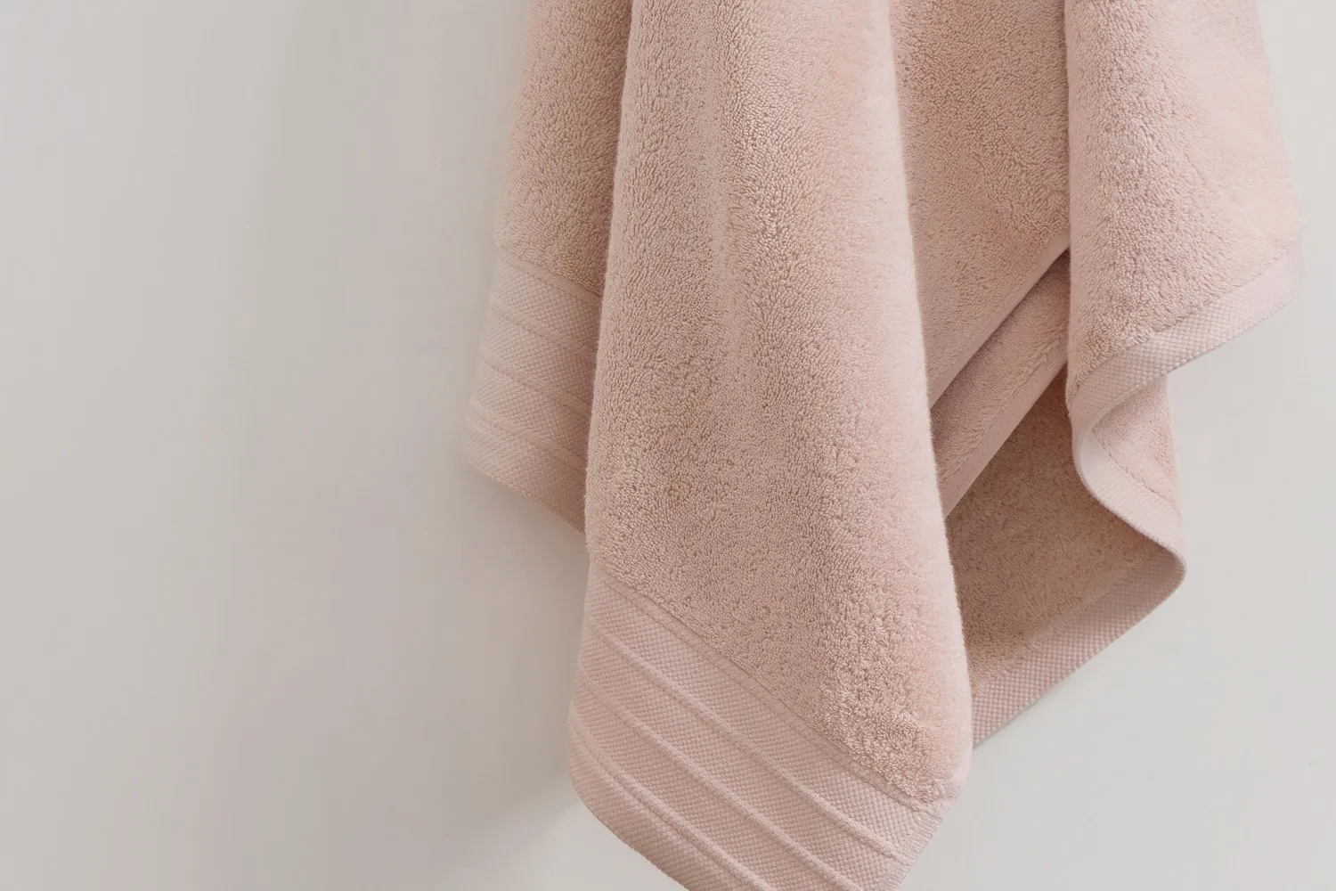 luxe hand towel in blush colour