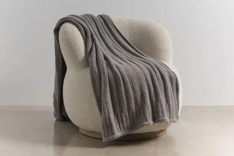 chunky rib throw in mocha colour