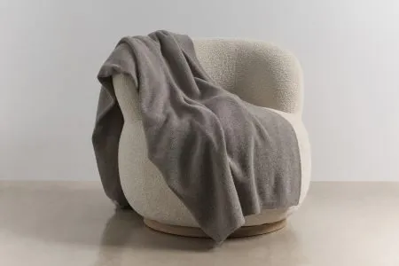 fine rib throw in mocha colour