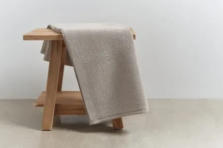 micro cotton bath mat in linen colour