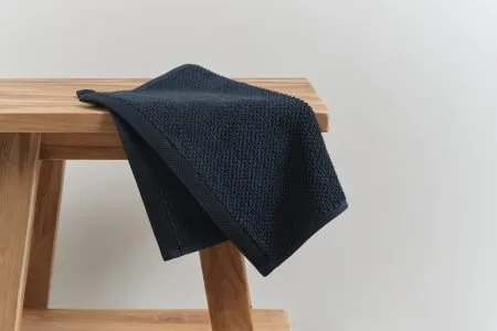 jacquard face washer in ink colour