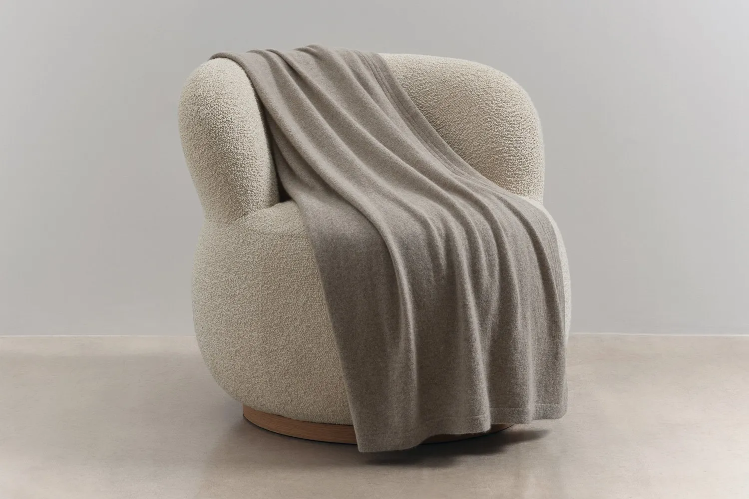 italian cashmere jersey throw in mocha