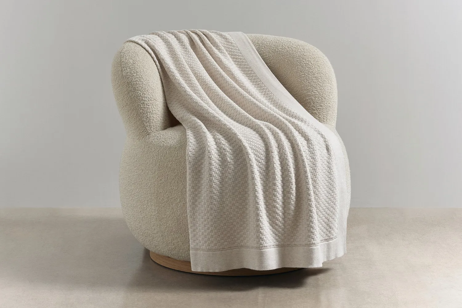 basketweave throw in sand colour