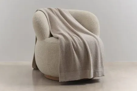 small box throw in wheat colour