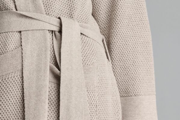 knitted cotton bathrobe