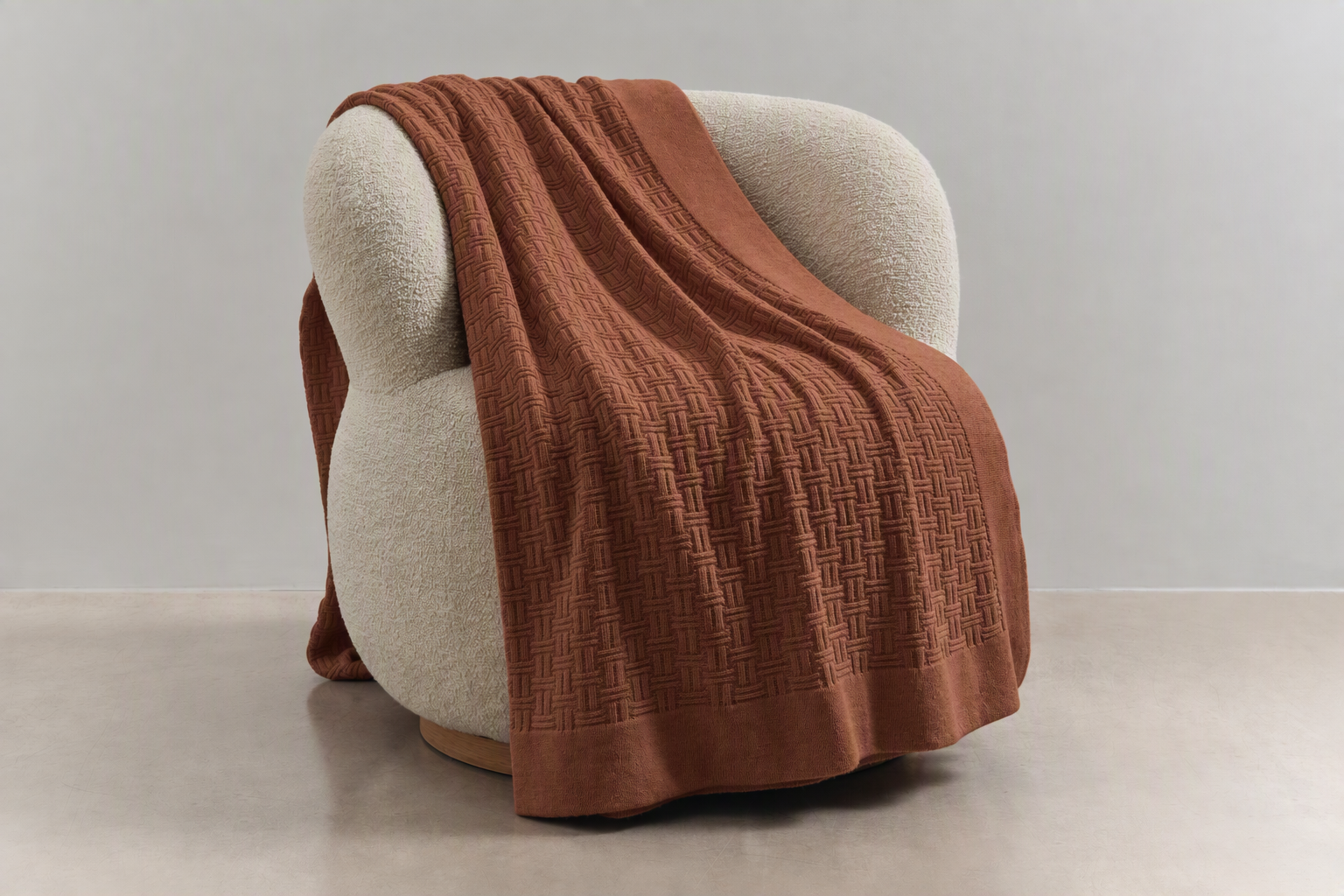 cotton athena throw in orange uluru